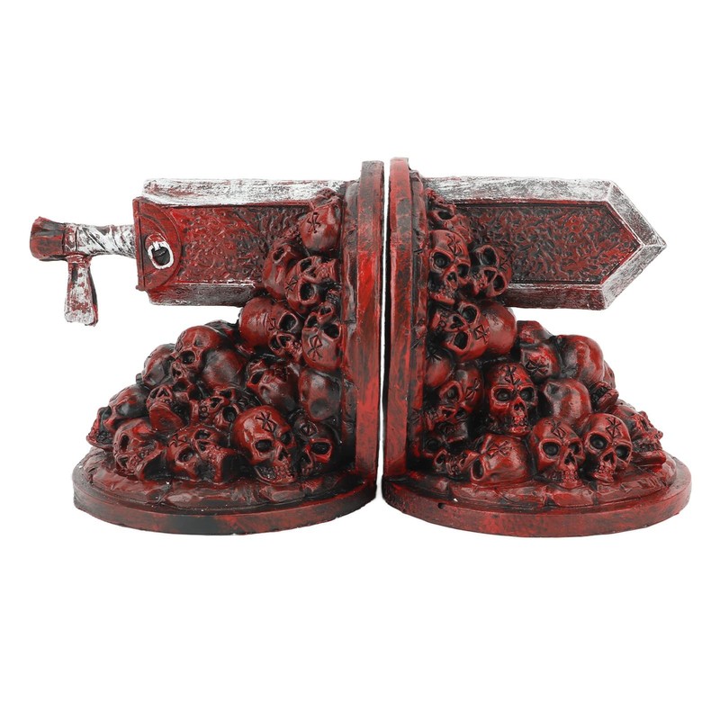 Furious Dragon Slayer Bookends Set for Practical Book Decoration, Resin