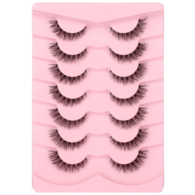 False Eyelashes 6D Lightweight Natural Comfortable Demi Wispy Cat Eye