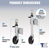 TOWKING 8" Spoke Wheel Trailer Jack, 10" Vertical Movement, 1500