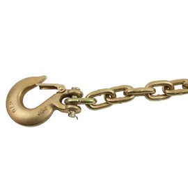 Mytee Products (2 Pack 3/8" x 36" Trailer Safety Chains with Clevis Grab Hooks & Safety Clip | Grade 70 Binder Towing Trailer Chain