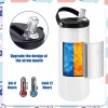 20oz sublimation sport tumblers blanks with two lids flat edge