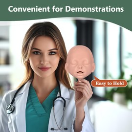Ultrassist Child Airway Management Trainer with Base, Infant Intubation Manikin Head, Neonatal Airway Management Simulator for EMS Training