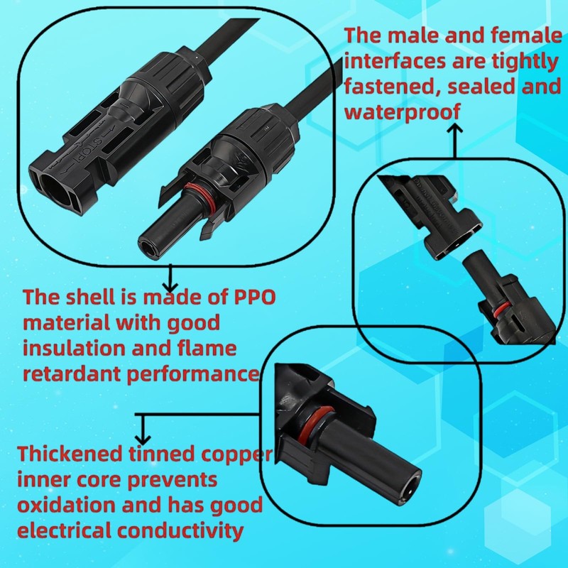 Losato 1 Pair Solar Y connectors 1 to 4-Turn connectors