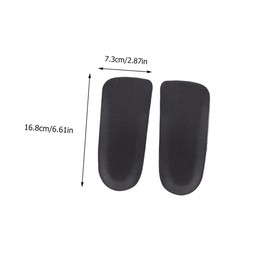 Ipetboom 2 Pairs Invisible Height Increase Insoles Cushion Pads for Foot Protection Breathable Sweat Absorbing Design Black Gray for Men Women