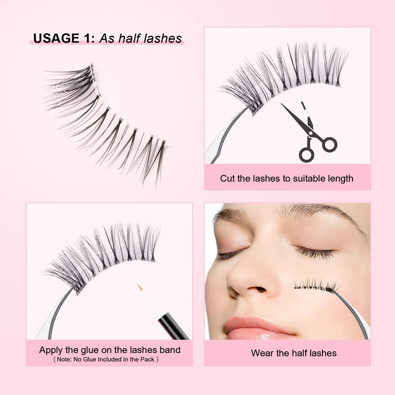 Glowing Win Half Eyelashes 10 Pairs Artificial Natural False Fake
