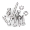 10-Sets 3/8 x 2-1/2" Hex Head Lag Screws & Flat