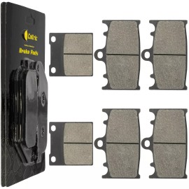 Caltric Front & Rear Brake Pads for Kawasaki ZZR1100ZX 1993 1994 1995 1996 1997 1998