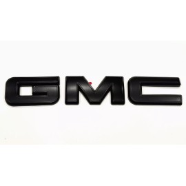 GMC 2019-2024 GMC Sierra 1500 2500HD 3500HD Rear Only Matte  Black OVERLAY Emblem
