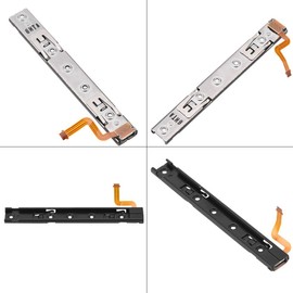 Bewinner L/R Slider Repair Parts, Replacement Parts Left & Right Slider With Flex Cable Repair for Switch Console Metal Slider for Switch(Right Slider)