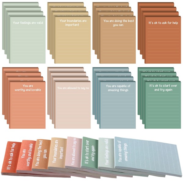 32 Pads Mental Health Sticky Notes Mental Health Self-Stick Pads