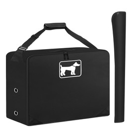 SIRUITON Dog Playpen Storage Bag Fits 40" H 8 Panels and 9 Stakes, Heavy Duty 600D Oxford Fabric Suitable for Foldable Exercise Pet Playpen, Dog Fence Travel Bag with Reinforcing Plate & Shoulder