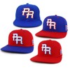 PR Embroidered Snapback Cap with Puerto Rico Flag (Polyester, Red/Blue)