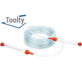 Toolty PVC Water Level Gauge Kit - Hose Spirit Level - 3/8 Inch Diameter - 20m - for Precise Level Measurement of Distant Points - DIY - TLTY-P20