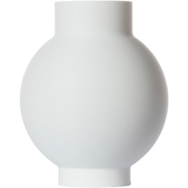 3D Vase Almina Decorative Vase 20 cm Floor Vase Flower Vase Decorative Vase Pampas Grass Dried Flowers (White)