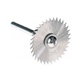 Gyros Mini Circular Saw Blade, Coarse-Teeth 1 Inch Diameter with 34 Teeth Per Inch. with Mandrel Set for Cutting of Plastic, Softwoods, Hardwoods, and Wax. Compatible with Most Rotary Tools. 82-21015