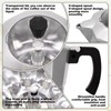 Vaolvpant Electric Aluminum Moka Pot 5-6 Cup 270ml Espresso Maker