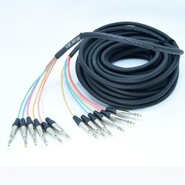 Arklove 70ft Snake Cables Audio Balanced Patch TRS to TRS Cable 6 Channel Connector Digital Splitter Microphones Stage & Studio Recording Equipment Profesional Cable