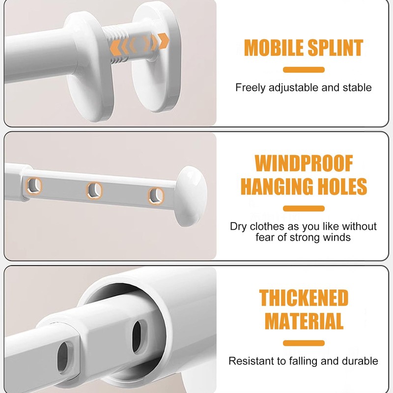 pclapora Clothes Rail Cupboard Clothes Rail Extendable Clothes Rail No