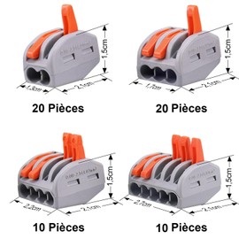 150 elektrische Anschlüsse – Kabelschuh – Klemmleiste Schnellkupplung – automatische Anschlussklemmen 50/2 Eingänge – 50/3 Eingänge – 25/4 Eingänge – 25/5 Eingänge