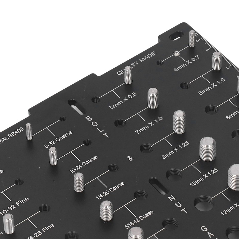 NUT Thread Checker Aluminum Alloy Screw IDENTIFIER 28 Holes Metric