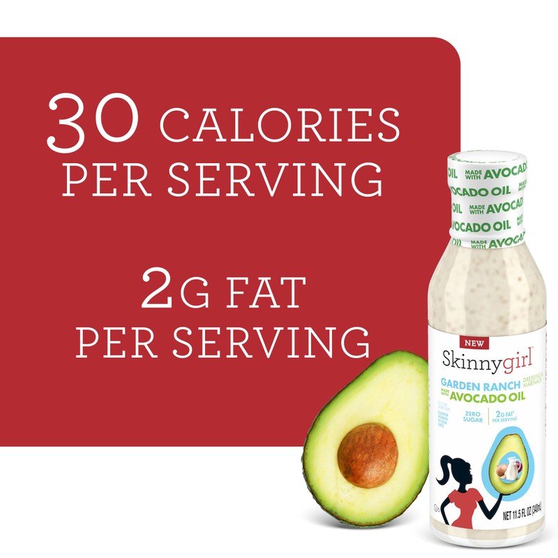 Skinnygirl Avocado Oil Salad Dressing, Garden Ranch, 11.5 Ounce