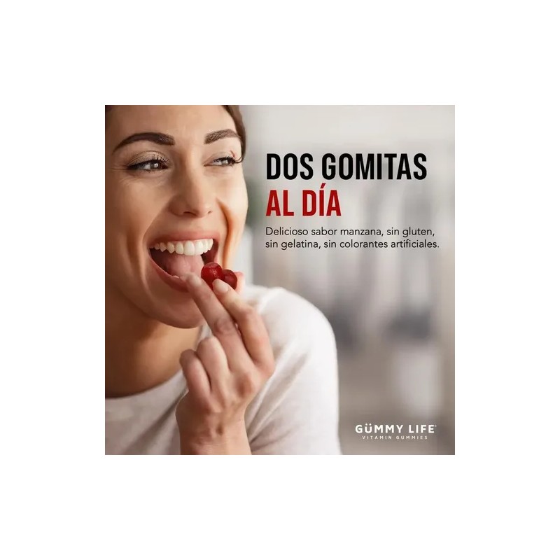2pcs Gomitas Vinagre Manzana Gummy Life Vit B12 Zinc