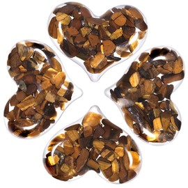 Nupuyai Occhio di tigre in pietre di cristallo di resina a forma di cuore per Rilassamento, pietra di palma tascabile per il Chakra meditazione e decorazione interna