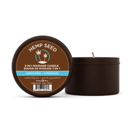 3-in-1 Massage Candle, Sunsational Scent - 6 oz. - Candle, Massage Oil & Moisturizer in One - Coconut, Apricot & Soybean Oil - Vegan & Cruelty Free