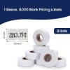 Perco 1 Line White Labels 8000 Count High Quality Adhesive