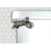 Kitten Toilet Flush Handle Front Mount- Satin Pewter Finish