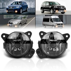 TangMiGe Fog Light Compatible with Volkswagen VW Transporter Multivan T5 (7E 7F 7J 7H), Touareg 7L, Polo 9N, Crafter 30-50 2E; Skoda Praktik, Roomster 5J, Fabia I II 1 2 (6Y2 6Y3 6Y5 542 545)