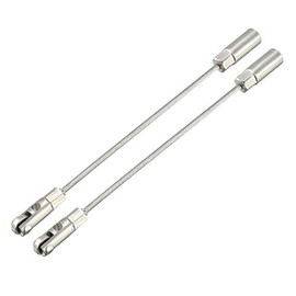 uxcell 2PCS 140mm/5.51inch Flexible Fish Tape Replacement Leader Wire Cable Puller with Roller for 4mm Fish Tape Wire Puller