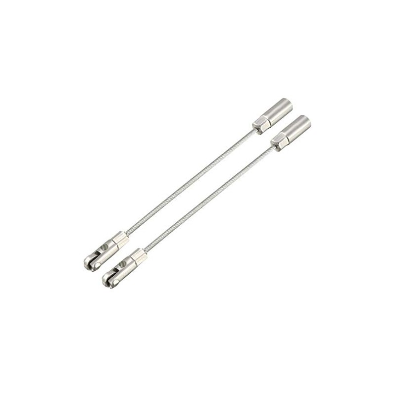 uxcell 2PCS 140mm/5.51inch Flexible Fish Tape Replacement Leader Wire Cable