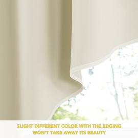 NICETOWN Cortinas Swag para fregadero de cocina, cenefas de cortina de ventana con bolsillo para barra de granja, para sala de estar, 36 pulgadas de ancho x 36 pulgadas de largo cada panel, 1 par, beige claro