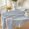 Zobesta 60 Inch Round Tablecloth Blue Linen Round Table Cloth