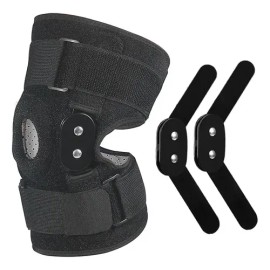 Rodillera Ortopedica Deportiva Con Soporte Estabilizado De Rótula Barra Aluminio Antideslizante y Transpirable Rodillera de Sujeción Menisco Ligamento, Gym y Rehabilitación para Hombre y Mujer S
