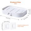 ​Kovenora 2 PCS Plastic Soap Dish with Drainage, Wall-Mounted and