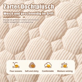 ZF YLYH Sofa Dog Beds Dog Mat Sofa Protection: Comfort Dog Mats 75 cm Universal Pet Bed with Neck Roll Non-Slip Dog Bed Sofa Cushion Furniture Protector (Beige)