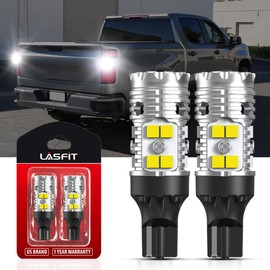 LASFIT 921 LED Reverse Backup Lights for 2014-2022 2023 2024 2025 Silverado 1500, Canbus Ready 912 W16W 904 916 2835 Exterior Replacement Upgraded White, 2pcs
