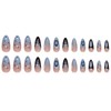 Mkwntg 24Pcs Summer Ocean Shells Press on Nails Medium Almond