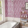 CRE8TIVE 16 Sheets Pink Feather Peel and Stick Tile Backsplash