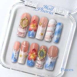 NailPhoria｜SURPRISE DEAL Collections (70 Styles) acrylic press nails:_Pisces_L