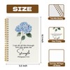 CUANFDDSF Christian Floral Notebook, Blue Hydrangea Floral Bible Verse Scripture