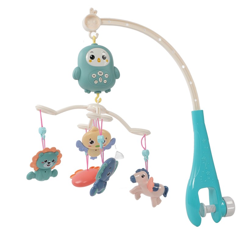 Baby Crib Mobile with Music Lights 360 Degree Rotation Timing