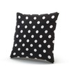 Hoooottle Custom Fancy Plush Black and White Polka Dot Square