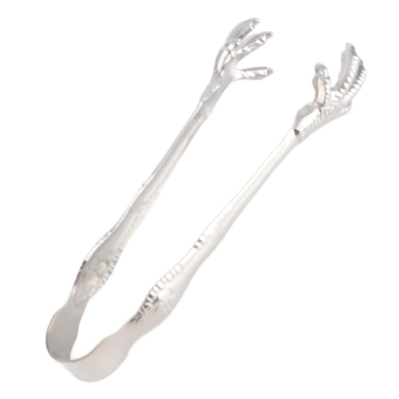 Stainless Steel Eagle Claw Ice Tongs Prevents Slipping Ice Cubes