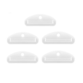5Pcs White Toothpaste Squeezer,Plastic Toothpaste Tube Squeezer Dispenser,Toothpaste Clips for Saving Toothpaste,Simple and Practical, Kid Friendly，Bathroom Safety, Aids and Accessories，Tube Squeezers