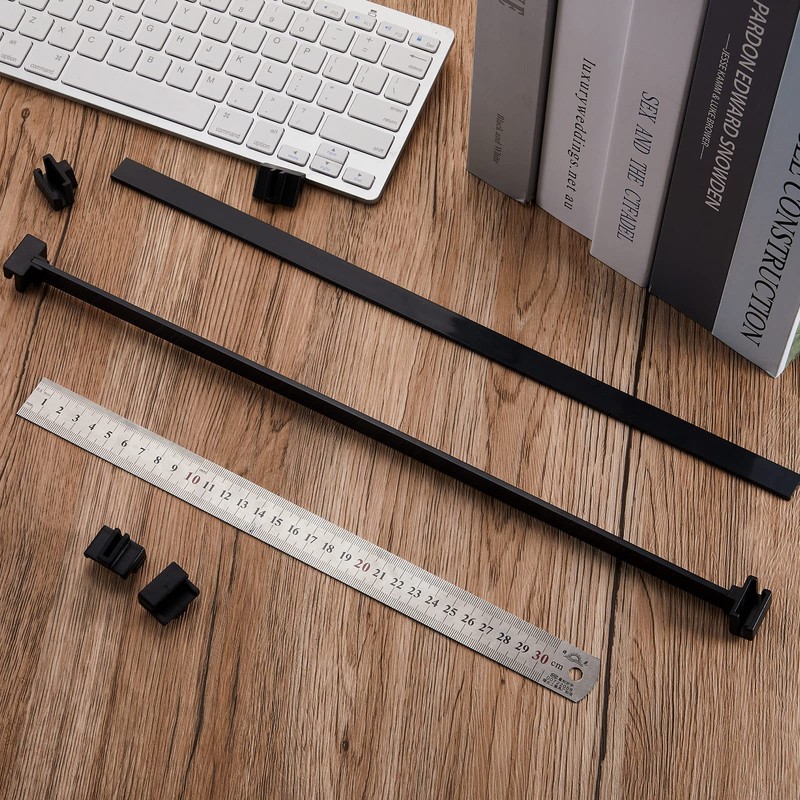 24 Pcs Hanging File Rail and Clip Set 16 Aluminum