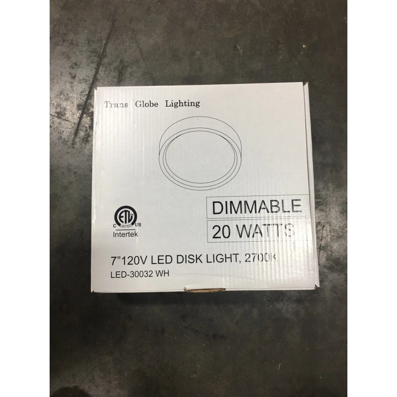 Trans Globe LED-30032 WH Wilson 8 in. 20-Watt Integrated LED