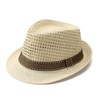 TINAYAUE Elegant Men's Sun Hats Summer Breathable Mesh Straw Hat